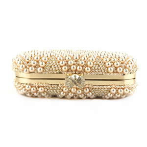 Amiqi HM14 Handmade Luxury Pearl <strong>Clutch</strong> <strong>Bags</strong> Women Purse Diamond Chain White Evening <strong>Bags</strong> <strong>for</strong> Party <strong>Wedding</strong> - Product Image 5