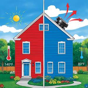 Ventilateur d'extraction de chaleur pour <span class=keywords><strong>toit</strong></span> <span class=keywords><strong>solaire</strong></span> 40W, fonctionnement silencieux et durable, montage sur <span class=keywords><strong>toit</strong></span>, pour usage industriel - Product Image 5