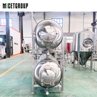 Micet Group - Cuve à bière horizontale empilable 600L en acier inoxydable 304 - Équipement de brassage de bière artisanale - BBT Microbrasserie Pub Brewery