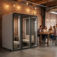 Cabina Insonorizada UNIBOOTH con Aislamiento Acústico de 33dB, ISO 23351, Ignífuga, de Ensamblaje Rápido, para Hospitales y Centros Médicos, Personalizable