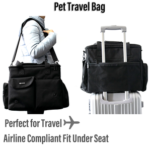 Tragbare Hunde übernacht tasche 2 zusammen klappbare Schalen Weekend Pet Travel Bag Set Airline Approved Tote inklusive Aufbewahrung von Lebensmitteln - Product Image 6