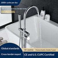 Ensemble de robinetterie de bain et de douche mural en aluminium chromé pour usage domestique et hôtelier, eau chaude et froide, vente en gros transfrontalière