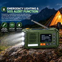 Radio DAB à manivelle d'urgence avec lampe torche LED, haut-parleur DAB+ FM et chargeur de téléphone Power Bank ASA 4500mAh