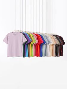 เสื้อยืดแขนสั้นผ้าฝ้ายแท้เนื้อหนัก 230 กรัม สีพื้น ยอดนิยม สำหรับผู้ชาย ผู้หญิง และเด็ก ขายส่ง - Product Image 2