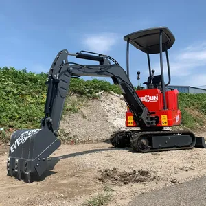 EVERUN ERE10pro 1t small crawler digger with Rops&Fops Cabin s355 steel material bucket hydraulic crawler mini excavator
