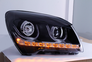 Mise à niveau vers un nouveau système d'éclairage automobile Style phare LED Phare Angel Eyes Phare 2007-2015 Type U V1 <span class=keywords><strong>TLZ</strong></span> pour KIA Sportage - Product Image 2