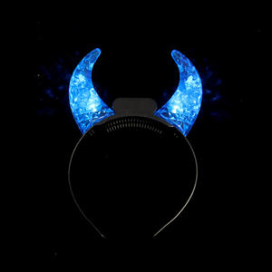 Madeshine Accessoires de fête d'Halloween promotionnels, serre-tête lumineux LED en forme de cornes de bœuf rouges, serre-tête lumineux personnalisé - Product Image 4