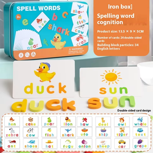 Bảng Chữ Cái Mới ABC Học Tập Đồ Chơi Giáo Dục Câu Đố Bằng Gỗ Thẻ Flash Mầm Non Hoạt Động Thư Chính Tả Trò Chơi Cho Trẻ Em Trẻ Mới Biết Đi - Product Image 5