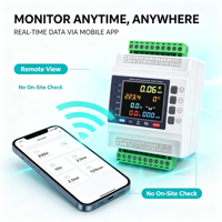 Compteur d'énergie intelligent triphasé Tuya WiFi 3P 4W, compteur de puissance bidirectionnel photovoltaïque, protecteur à réenclenchement automatique