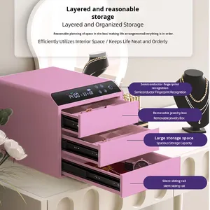 อัปเกรดหน้าจอสัมผัสอัจฉริยะแบบอัจฉริยะปลดล็อคด้วยลายนิ้วมือและรีโมต WiFi ล็อคดิจิตอลอิเล็กทรอนิคส์ล็อคลิ้นชักเครื่องประดับปลอดภัยด้วยรูปแบบกล่อง - Product Image 2