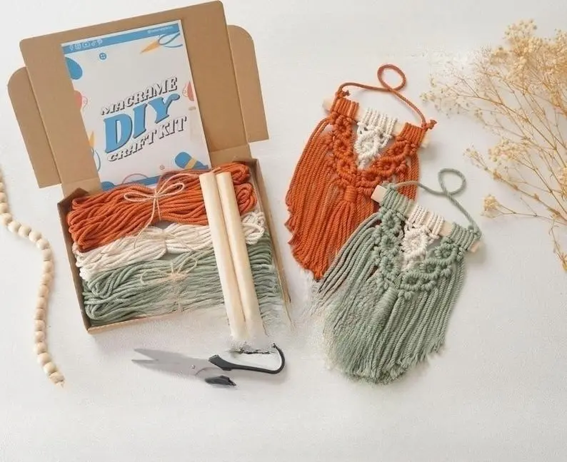 Easy Macrame Craft Kit para adultos Kit completo de bricolaje para principiantes con instrucciones paso a paso Regalo de Navidad perfecto para mujeres