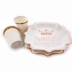 <b>Disposable</b> paper <b>plates</b>, Hanlin Crown Holiday Theme Party Supplies, 7-inch and 9-inch paper cups and <b>plates</b>, cross-border - Product Image 4