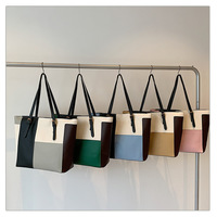 Sacs Fourre-Tout de Marque pour Femmes Grande Capacité en Cuir PU Sac Bandoulière Messager Luxe Patchwork Designer Épaule pour Femme