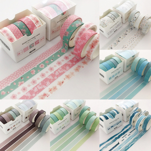 Papeterie décorative de Ruban Washi Autocollants Scrapbooking Grille Uni Mignon Rubans De Masquage - Product Image 4