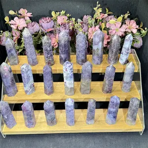 Hot Sale Fengshui Natural Crystals Healing Stones Crystal Tower Unicorn Point Tower For Souvenir