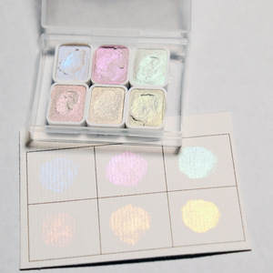 สีทาเล็บแบบญี่ปุ่นสไตล์ศิลปะ หกสีประกายมุก สีน้ำทำมือ ติดทนนาน - Product Image 4