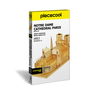 Piececool NOTRE DAME DE <span class=keywords><strong>PARIS</strong></span> 3D Puzzle en métal Blocs de construction Jouet éducatif Modèles architecturaux Kits DIY Cadeau - Product Image 4
