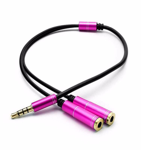 1 Để 2 Phổ 35Cm 3.5Mm Stereo Âm Thanh 2 Nam Để Nữ Tai Nghe Mic Y <span class=keywords><strong>Splitter</strong></span> Cable <span class=keywords><strong>Adapter</strong></span> Kết Nối Cho Máy Tính Xách Tay PC - Product Image 3