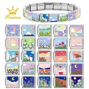 Connecteur Magique Créatif Série Base Carrée en Acier à Ressort Modulaire DIY Bijoux Électroplaqués Bracelet Personnalisé Fait Main - Product Image 3