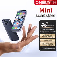 Teléfono Inteligente Mini ONEMYTH A19Pro 4G con Doble SIM, Pantalla HD de 4.5 Pulgadas, Batería de 2000 mAh, 2 GB + 16 GB, Android 10.0, Play Store, Teléfono Celular Pequeño con Reconocimiento Facial