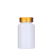 Bouteilles de pilules en plastique PET médical de 120 cc et 150 cc, surface noire givrée, pour vitamines et médicaments