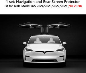 Protection d'écran en verre trempé pour écran de navigation 17 pouces et écran arrière 8 pouces pour <span class=keywords><strong>Tesla</strong></span> <span class=keywords><strong>Model</strong></span> S <span class=keywords><strong>Model</strong></span> <span class=keywords><strong>X</strong></span> (<span class=keywords><strong>Plaid</strong></span> & Long Range) 2024 2023 <span class=keywords><strong>2022</strong></span> - Product Image 2