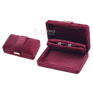 Caja de Terciopelo de Alta Calidad para Anillos de Diamantes, Elegante Caja de Regalo de Joyería, Caja de Terciopelo y Cuero para Pulseras, Collares y Joyas - Product Image 3
