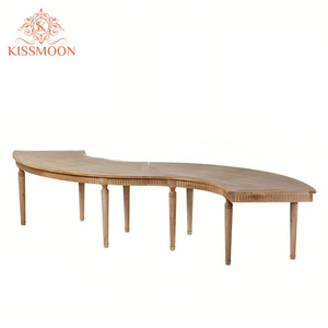 Mesa de Boda Vintage de Madera con Forma de Serpiente, Patas Talladas <span class=keywords><strong>en</strong></span> Curva, Muebles Modulares <span class=keywords><strong>para</strong></span> Eventos, Banquetes, Hoteles y Alquiler - Product Image 1