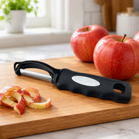 Duurzame roestvrijstalen mesjes, draaibaar ontwerp, milieuvriendelijke appel- en aardappel-fruit- en groenteschiller met ergonomische handgreep