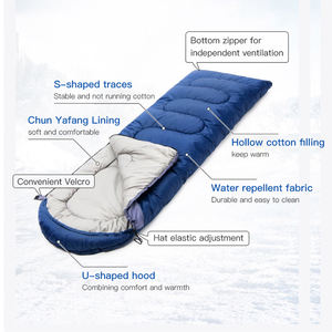 ถุงนอนแบบพกพา น้ำหนักเบา กันน้ำ ผลิตในจีน พร้อมหมอน สีดำ ผ้าฝ้าย - Product Image 3