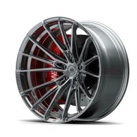 Jantes en alliage d'aluminium forgé 20-21 pouces 5x112 Wf CF4, concaves profondes, noir brillant, légères, sportives pour Audi RS7 RS6 RS5 RS4