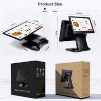 Sistema POS con Pantalla Táctil para Escritorio, Windows 10/11, con Pantalla para el Cliente y Terminal de Pedidos sin Efectivo para Panadería/Cafetería