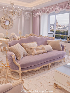 Ensemble de canapés en tissu de style palais français, luxe léger, entièrement lavable pour salons, toutes tailles, chaise longue sculptée en bois massif - Product Image 3