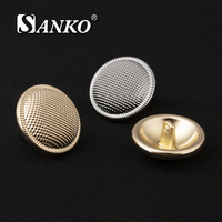 Bouton de couture SANKO personnalisé en alliage de zinc texturé, de luxe et écologique, pour manteau, blazer, veste et accessoires vestimentaires