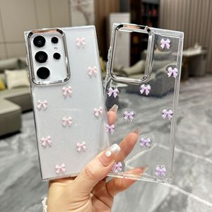 Funda de teléfono con lazo bonito transparente liso para <span class=keywords><strong>Samsung</strong></span> S25 24 <span class=keywords><strong>23</strong></span> Ultra Plus FE A56 55 35 26, funda de teléfono <span class=keywords><strong>a</strong></span> prueba de golpes - Product Image 2