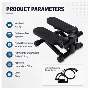 Mini Stepper 2 en 1 con Bandas de Resistencia para Entrenamiento de Cuerpo Completo, Stepper Hidráulico Portátil para Gimnasio en Casa, Equipo de Fitness - Product Image 4
