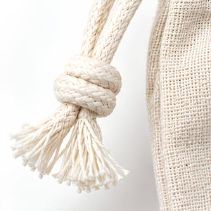 Sacs de rangement en coton et lin avec cordon de serrage, beige naturel, pochette carrée, organisateur, emballage cadeau pour bijoux et cosmétiques - Product Image 6