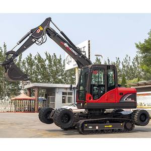 Macchine edili 9ton Wheel-crawler walking X9 mini escavatore gommato escavatore prezzo scontato rinoceros XINIU mini escavatore - Product Image 4