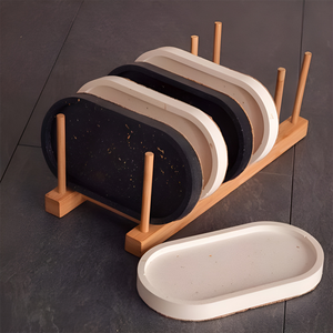 Mohom hiện đại Vòng terrazzo khay bê tông cho món quà hoặc tấm hiển thị trang trí khay trang trí - Product Image 2