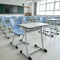 Chaise de bureau ergonomique réglable en hauteur pour étudiant, mobilier de classe individuelle durable, prix d'usine, vente en gros