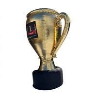 Trophée gonflable personnalisé en forme de coupe dorée, avec personnage de championnat, pour tournoi sportif, cérémonie de remise de prix, exposition événementielle, centre commercial, jeu
