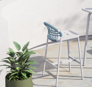 <span class=keywords><strong>Tavolo</strong></span> da Esterno in <span class=keywords><strong>Alluminio</strong></span> a 2 Posti, Resistente alle Intemperie e ai Raggi UV, Moderno e Confortevole, con Telaio in <span class=keywords><strong>Alluminio</strong></span> e Intreccio in Corda, per Bar, Cortili, Hotel e Ville - Product Image 2