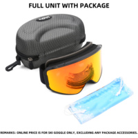 Lunettes de ski plein cadre en TPU à lentille super grande de haute qualité faites à la main