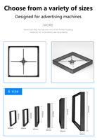 공장 45 56 65mm Led 홀로그램 3d 팬 디스플레이 광고 프로젝터 사각 커버 및 케이스 방진 3D Led 팬 디스플레이