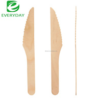 Ensemble de couverts jetables écologiques en bois de bouleau classique, biodégradables et compostables, pour les fêtes et la restauration