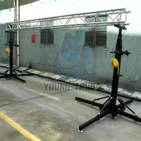 Torre de Iluminación Telescópica con Perno - Torre de Elevación Portátil de Aluminio para Escenarios y Eventos