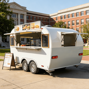 Remorque à glaces de type spécial, camion de restauration, remorque de concession alimentaire, chariot mobile de boissons, chariot de grillades remorquable - Product Image 2