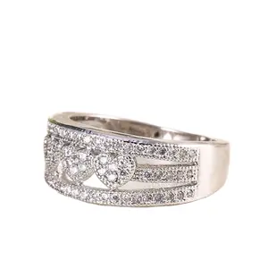Hediyelik eşyalar düşük maliyetli düğün elmas takı 8k altın pırlanta nişan yüzüğü