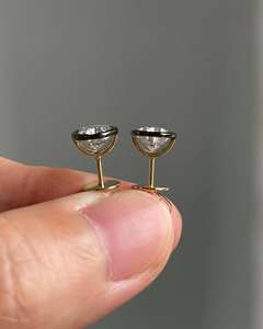 Luxury Round Brilliant Moissanite Stud <b>Earrings</b> 925 Sterling <b>Silver</b> Classic Fine Jewelry Birthday Anniversary Gift - Product Image 3