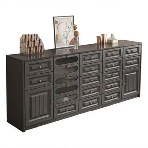 Vitrina Negra, Mueble de Almacenamiento para Esmalte de Uñas y Pegamento, Salón de Uñas, Salón de Belleza, Mueble de Almacenamiento - Product Image 1